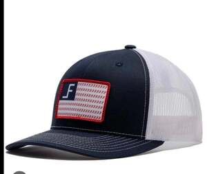 Lane Frost Men's Courage Flag Logo Trucker Hat Navy/White